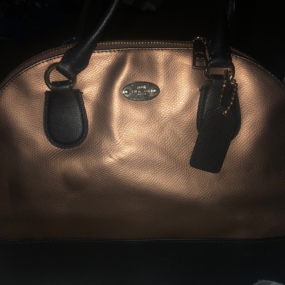 Small brown coach purse